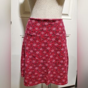 Y2K Red and White Floral/bandana Style Skirt